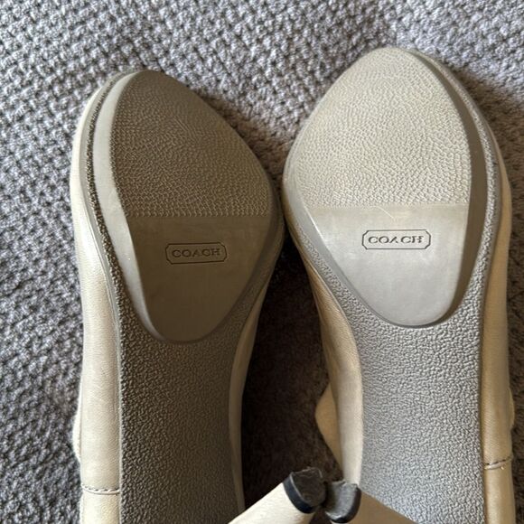 Coach Annika Cone Heel Booties‎ Size 10B Gray Leather Suede Pointed Toe Heels - Picture 8 of 12